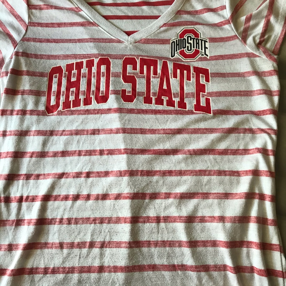 Ohio state striped T-shirt